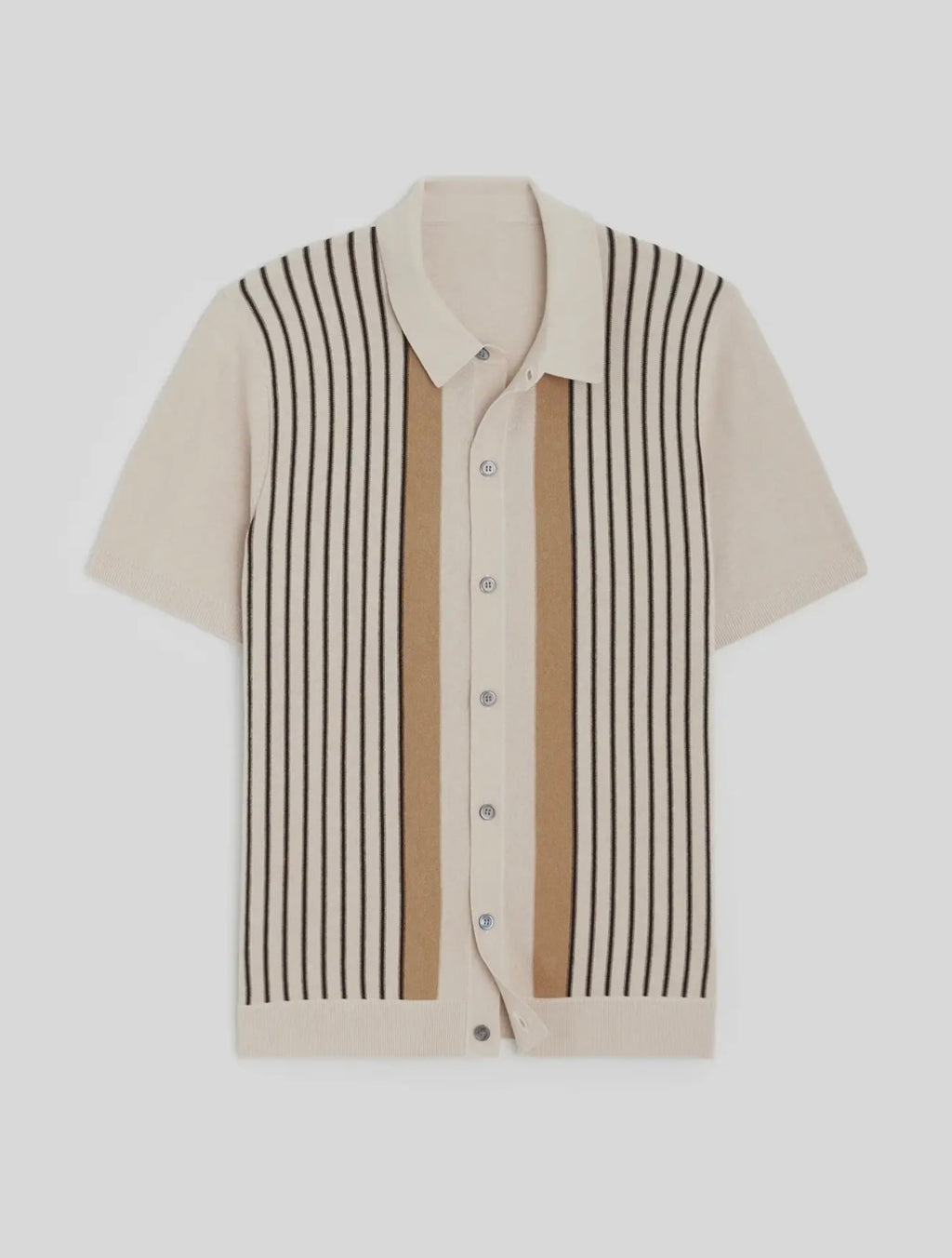 Men’s Striped Short Sleeve Polo Shirt