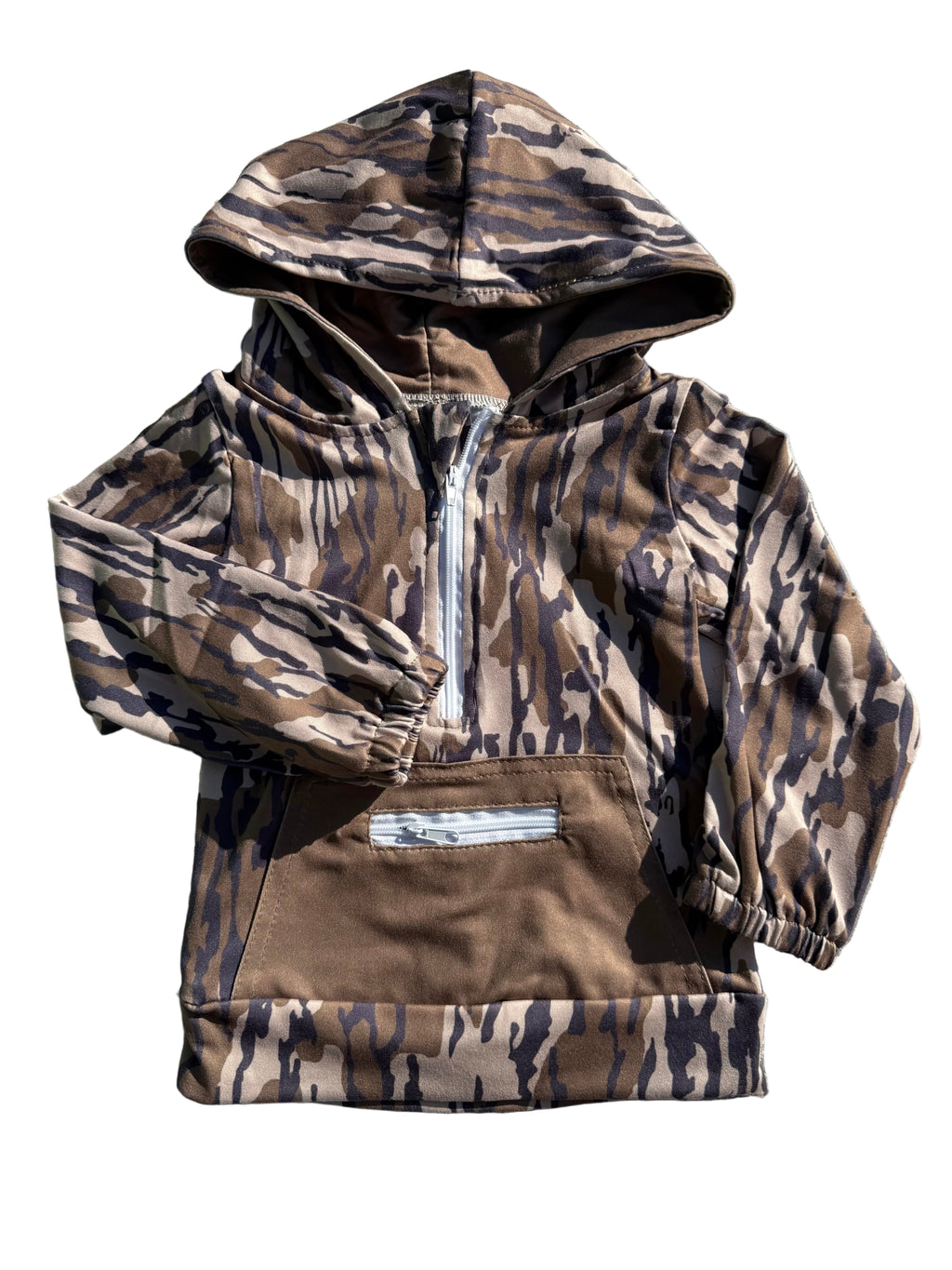 Unisex Kids Camo Long Sleeve W Hoodie