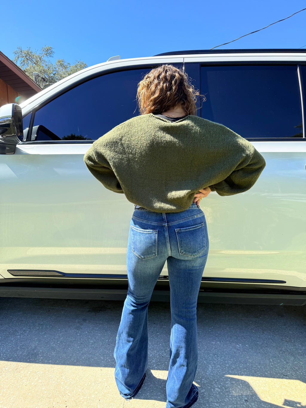 Olive Green Cardigan