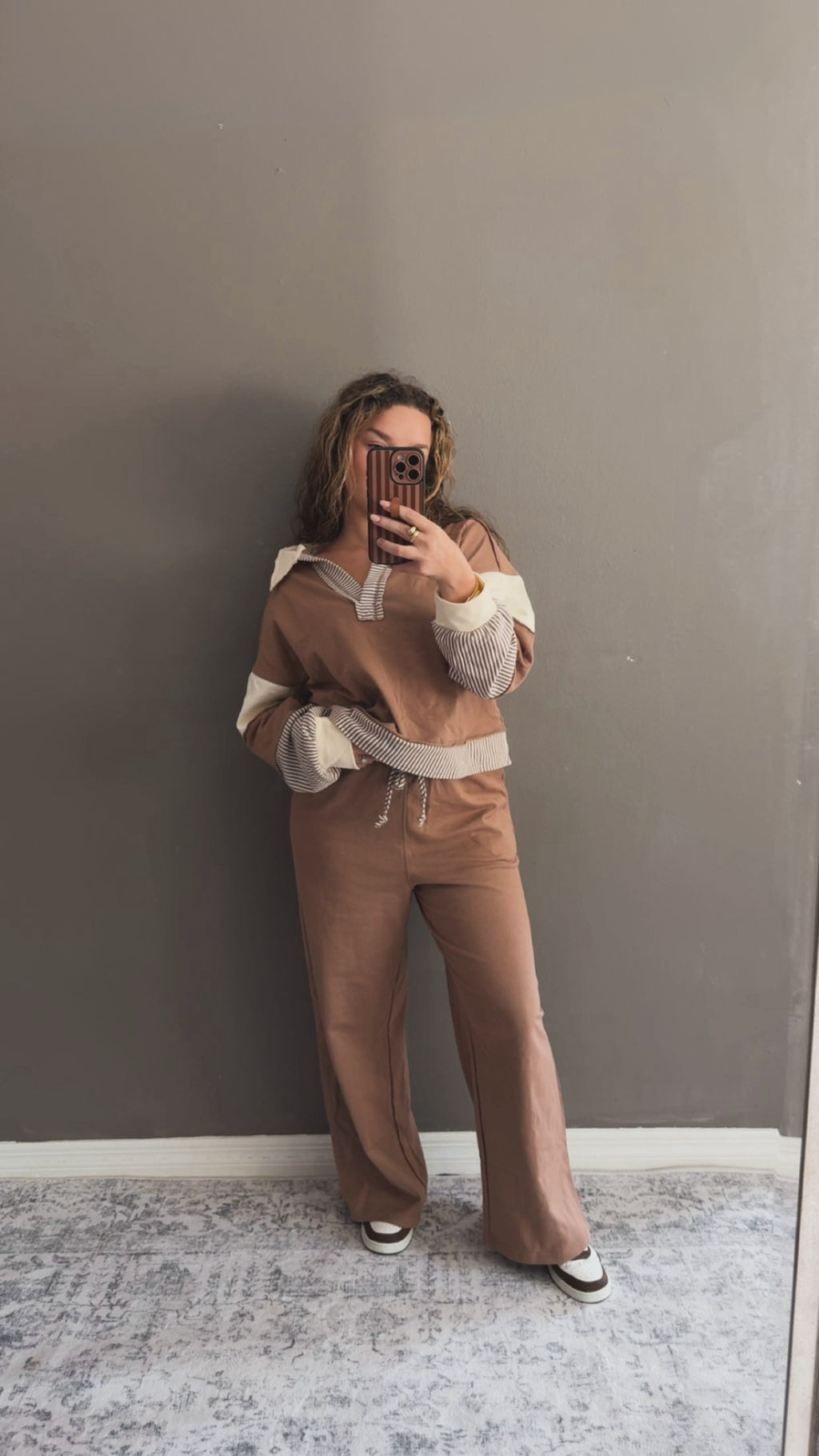 Mocha Lounge Top & Pants Set