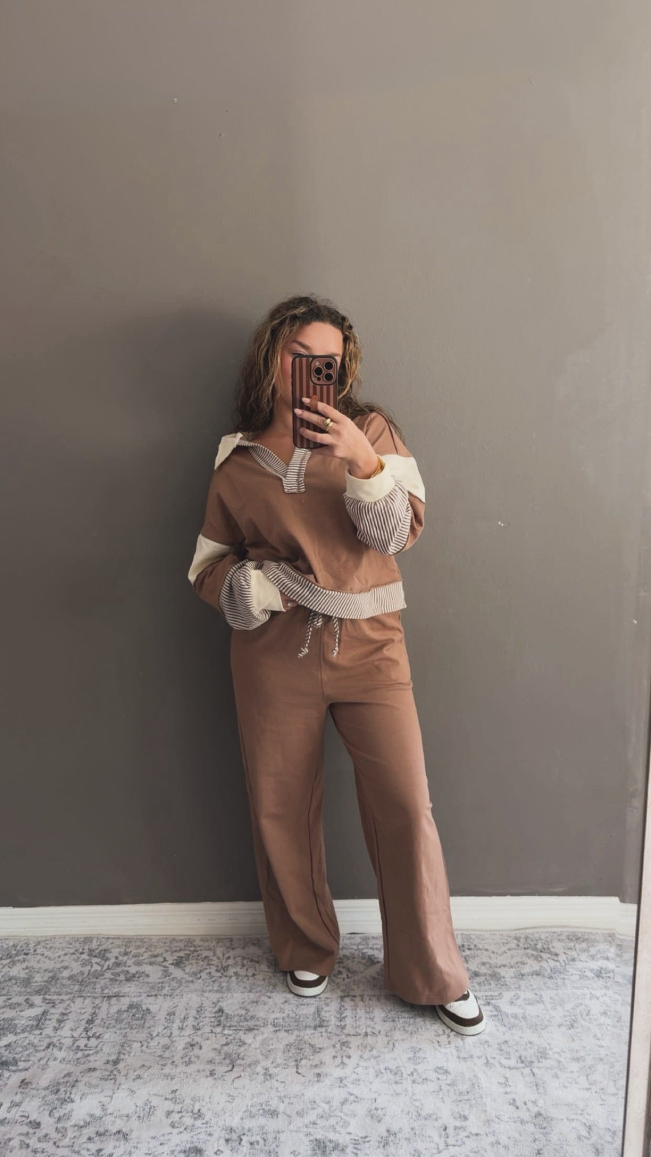 Mocha Lounge Top & Pants Set