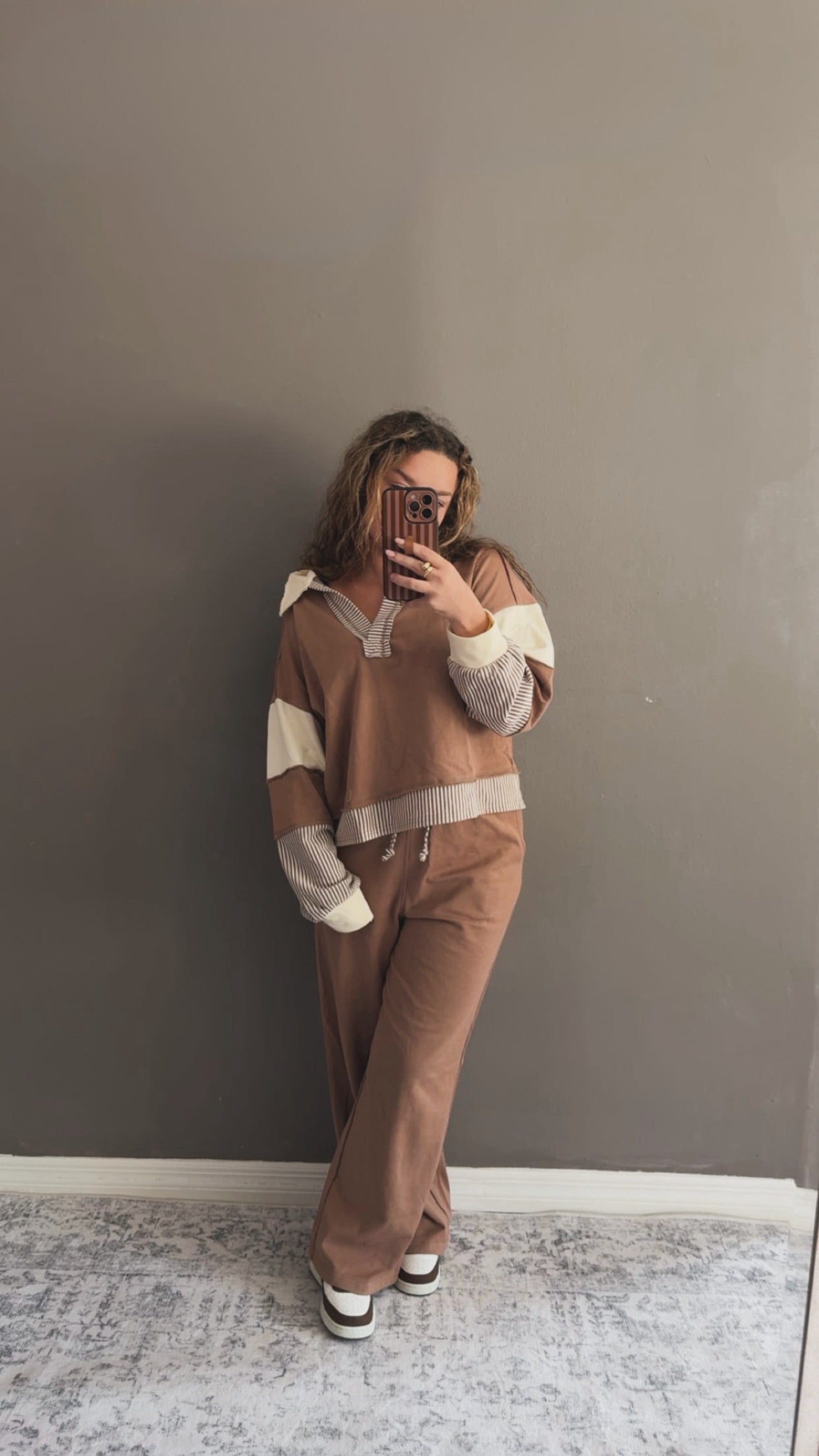 Mocha Lounge Top & Pants Set