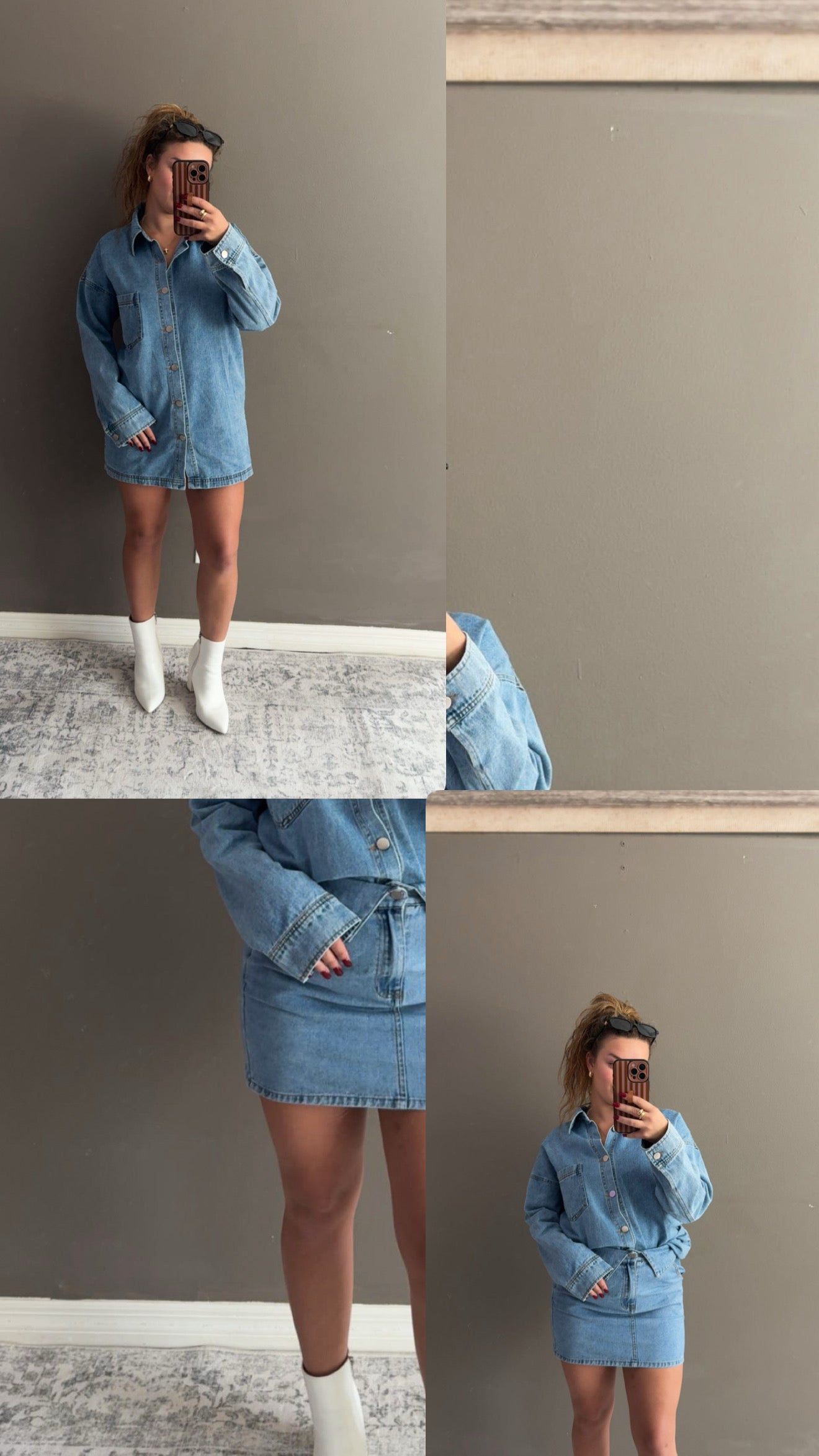 Denim Jacket & Skirt Set