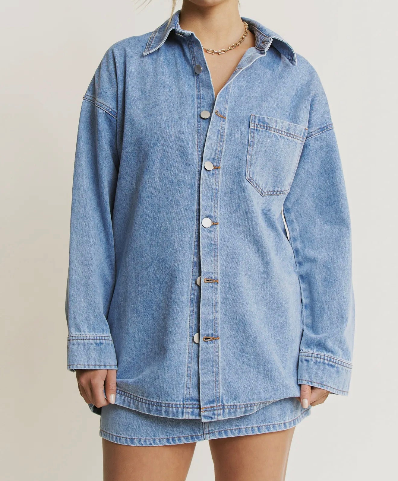 Denim Jacket & Skirt Set